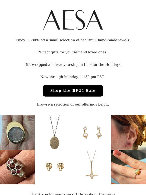 Enjoy 30-80% off a small selection of ready-to-ship jewels