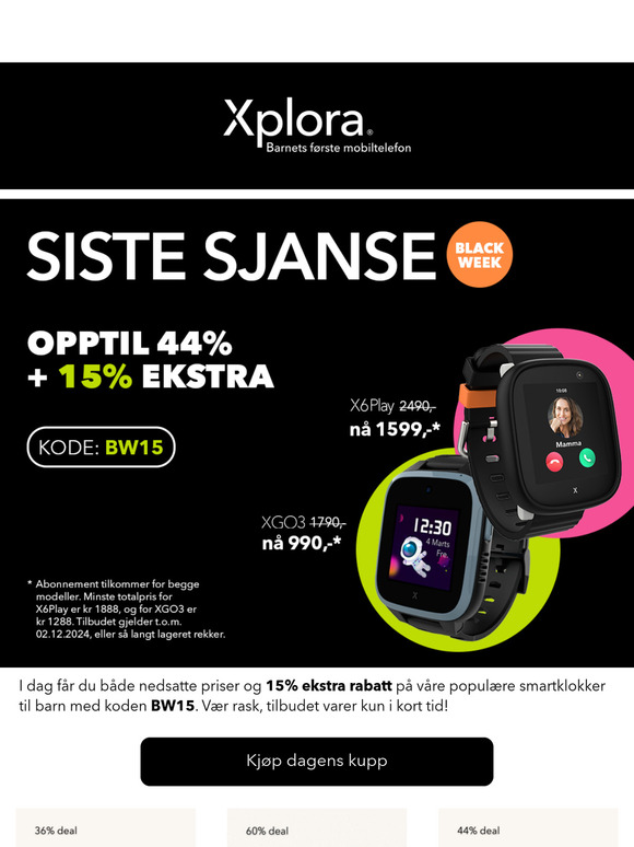 Opptil 44% + 15% ekstra
