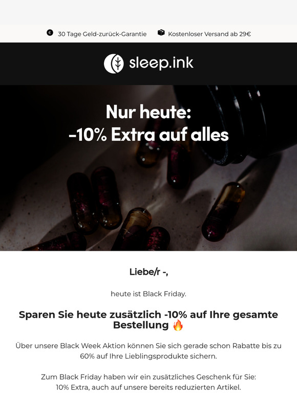 Nur heute zusätzlich -10% Extra auf Ihre gesamte Bestellung 🔥