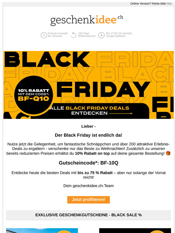 10% exklusiv für dich 💛