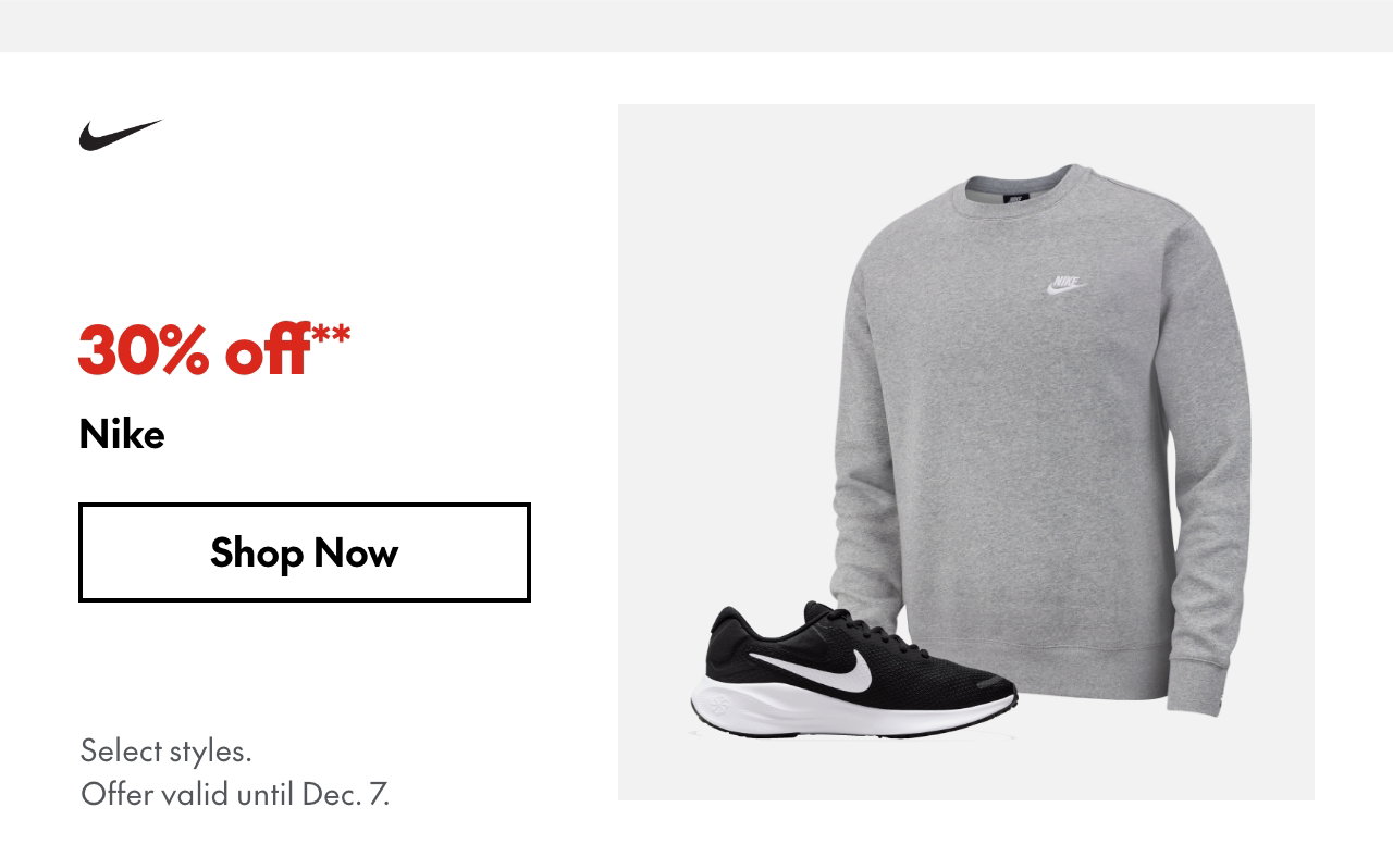 "NIKE 30% OFF **"