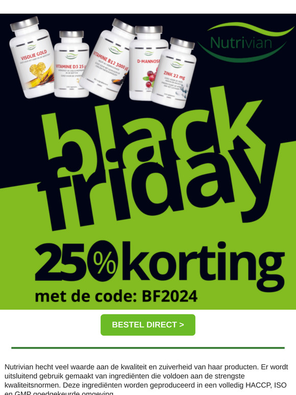 BlackFriday! 25% korting!
