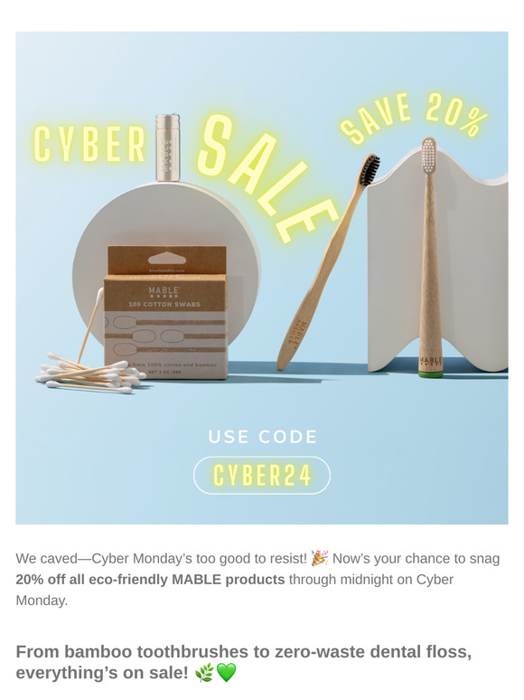 MABLE Cyber Sale ✨  Save 20% 💚