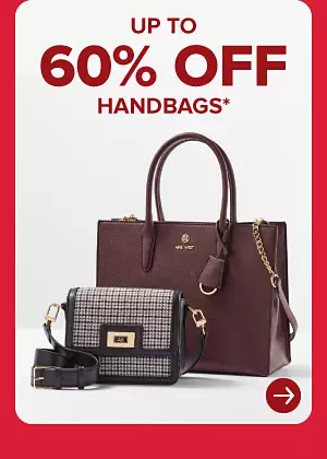Two handbags. Up to 60% off handbags.