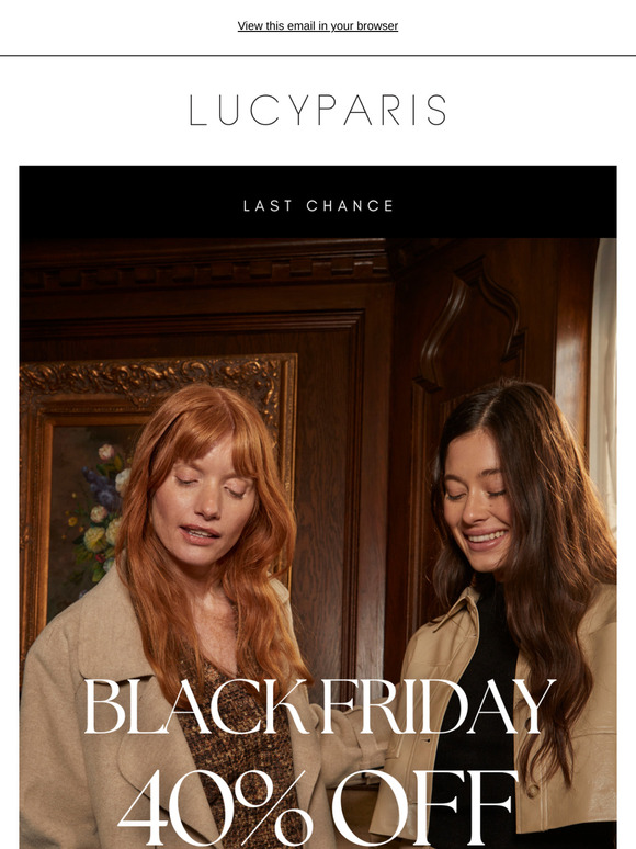 Last Chance 🖤 40% OFF Black Friday SALE