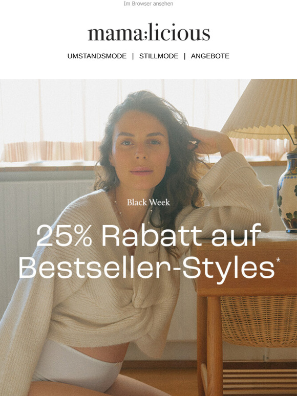 25% Rabatt auf Bestseller-Styles