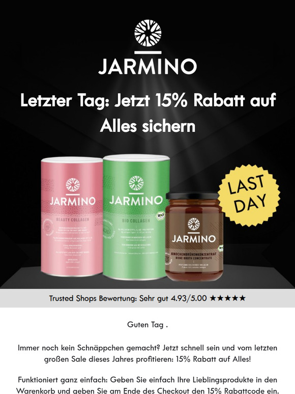 Last Day: Black Friday Sale - Sparen und gesund bleiben!