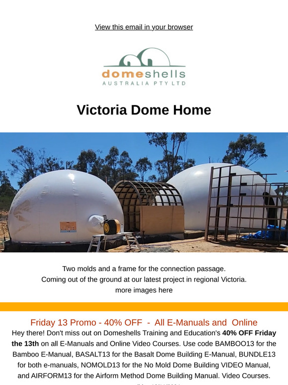 Exciting Dome House Update & Friday 13th Coupons
