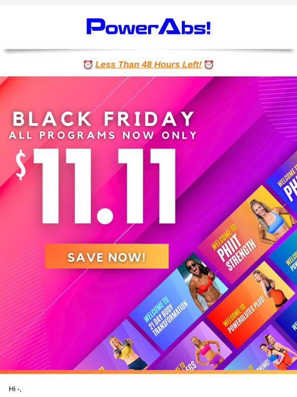⏳ Final 48 Hours: Get Your $11.11 Workout Programs!