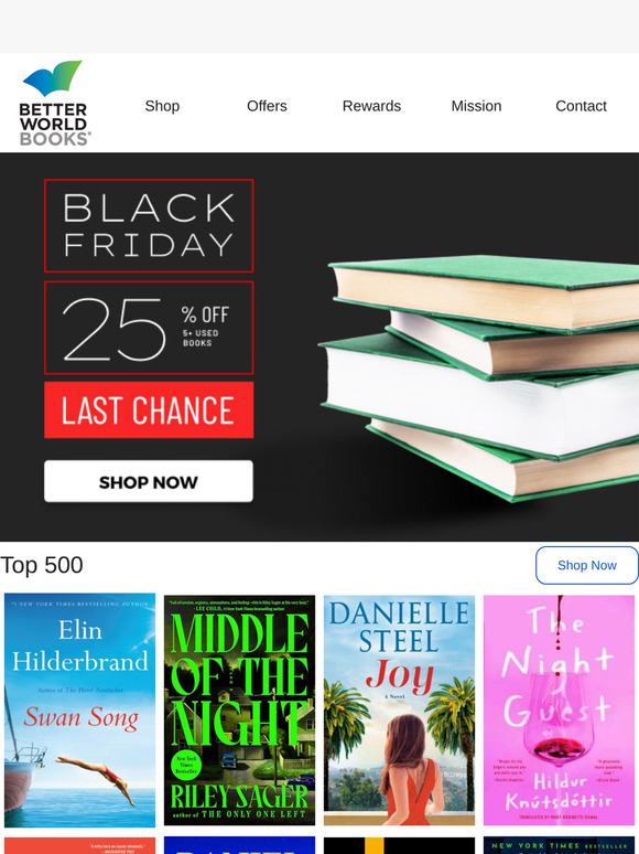 Ends Tonight: 25% Off 5+ Used Books—Shop Now!