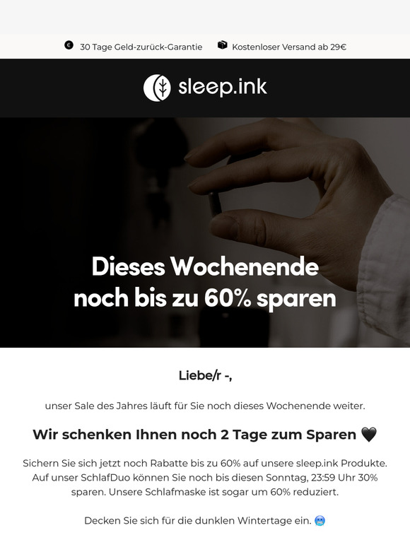 Noch 2 Tage sparen - wir verlängern unseren Sale des Jahres 🖤