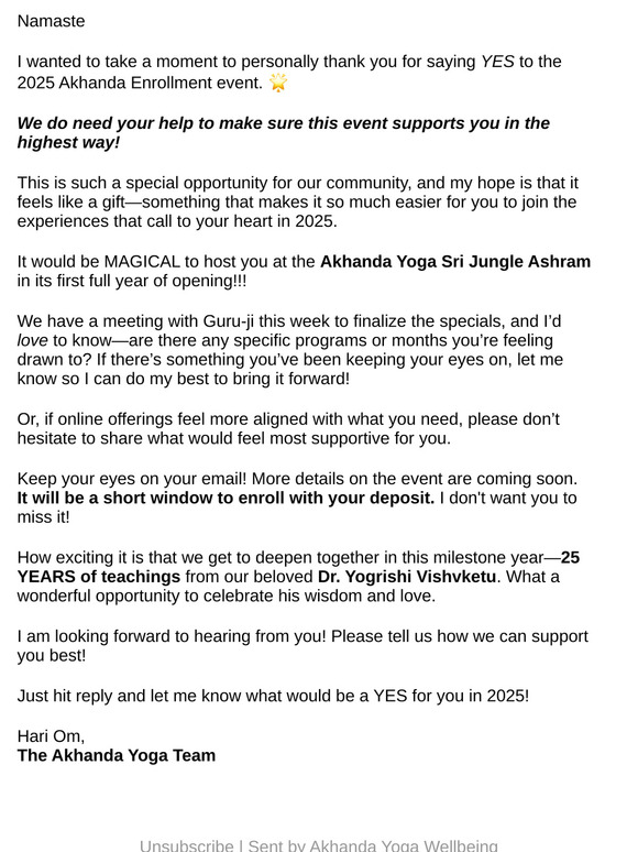 [ENROLLMENT SPECIAL] We Need Your Input !