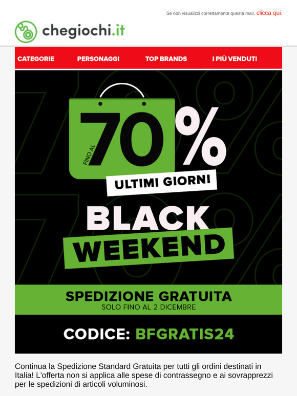 Solo per te che ricevi le nostre newsletter, continua la spedizione gratuita!