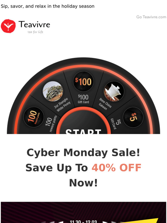Cyber Monday Sale! Save Up To 40% OFF Now!
