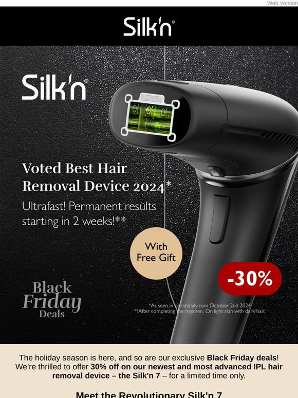 Discover Unbeatable Deals on IPL Hair Removal Devices – Introducing the "Silk'n 7"!