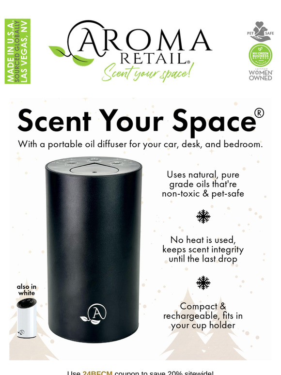 20% Off Our Small Oil Diffuser For Small Business Saturday
