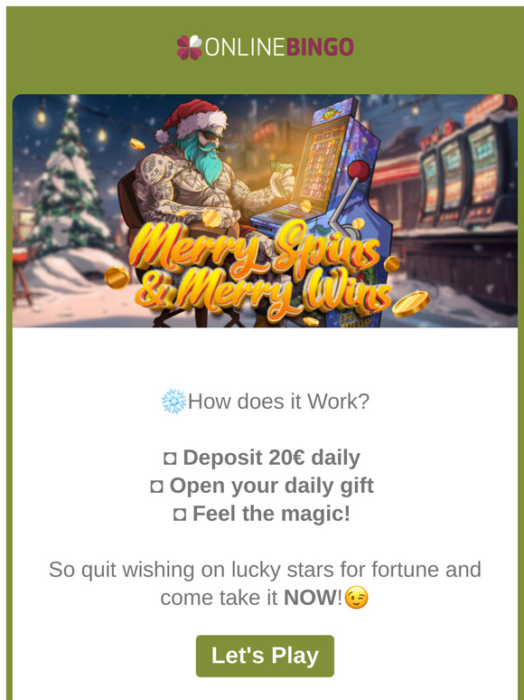 Free Spins and Bonus Money: Merry Spins and Merry Wins 🎄