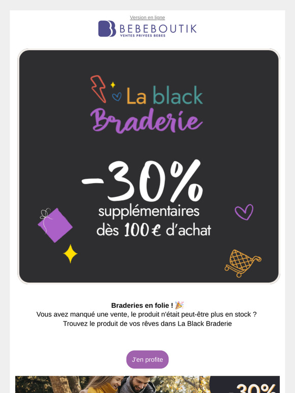 BLACK BRADERIE -30 supp' ⚡⚡