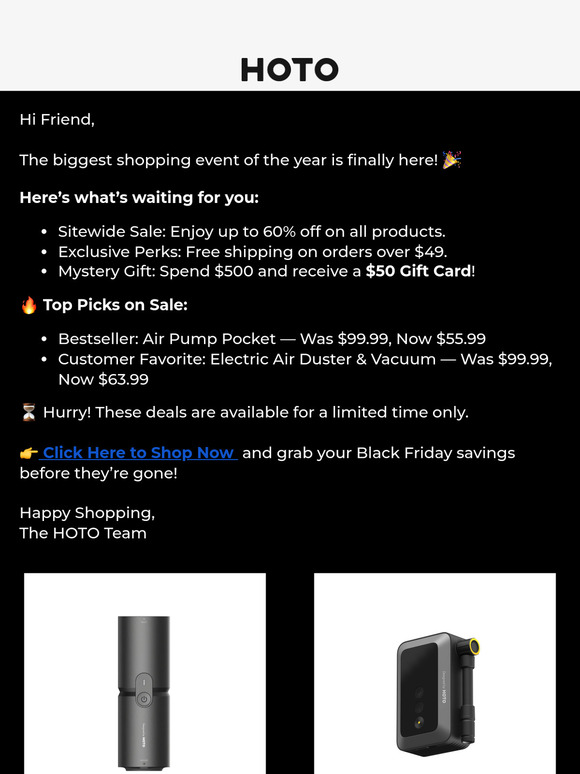 🛍️ #HOTOBlackFriday Final Picks