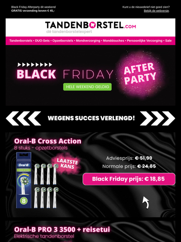 Black Friday Afterparty 🖤 Het hele weekend geldig