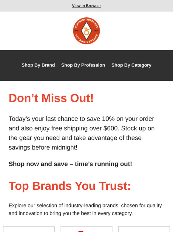 Last Chance! Save 10% + Free Shipping on $600+��Ends Tonight!