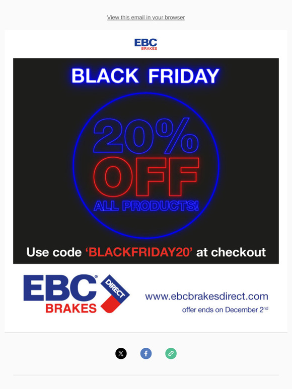 EBC Brakes Direct Black Friday Offer!