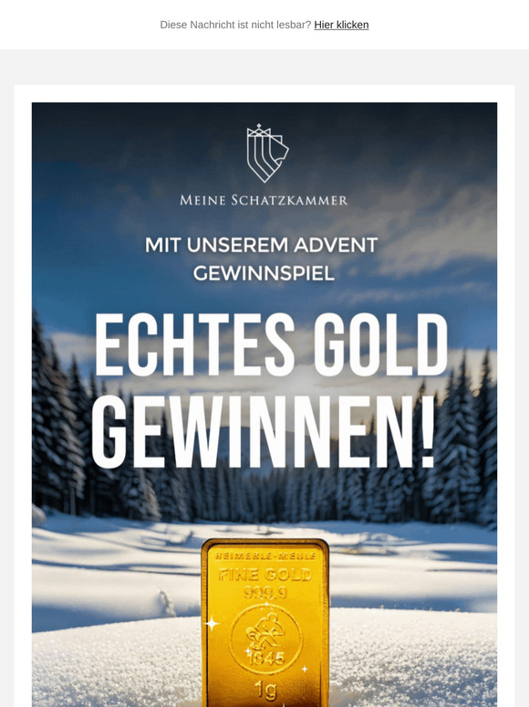 Advent Gewinnspiel! - Jetzt echtes Gold gewinnen!