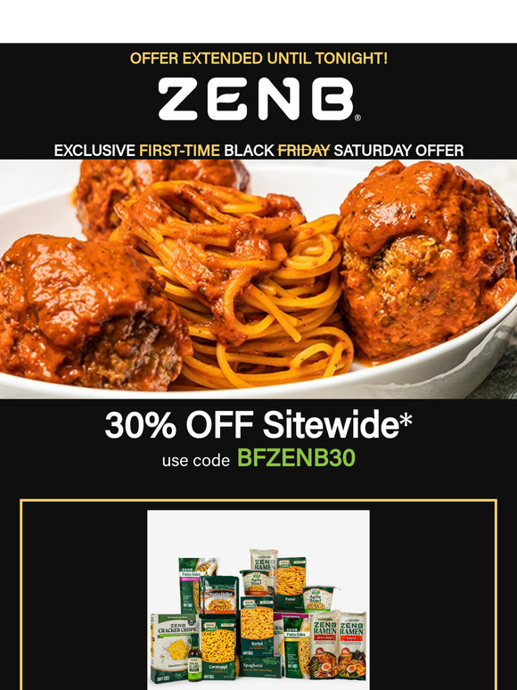 1️⃣ Final Day of Black Friday Savings 😨Try ZENB Today!