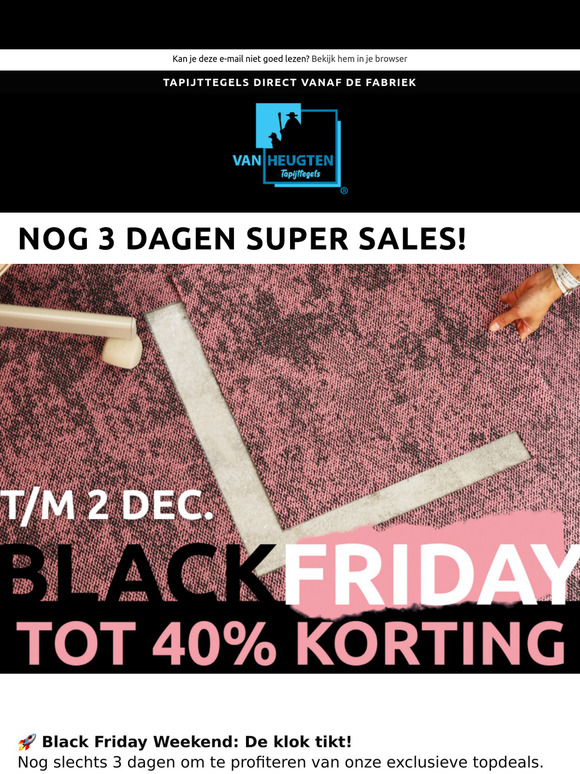 🚨 BLACK WEEKEND! Vandaag geopend tot 16:00 uur