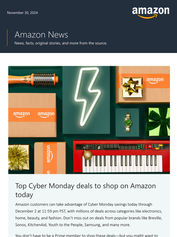 Amazon’s Cyber Monday sale starts now. Check out the top deals.