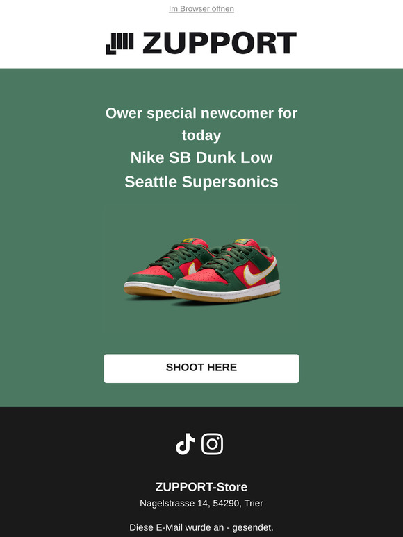 Nike SB Dunk Low - Seattle Supersonics