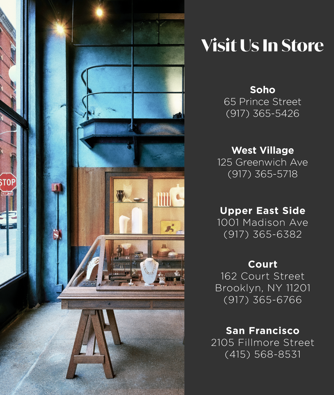 Store hours and locations