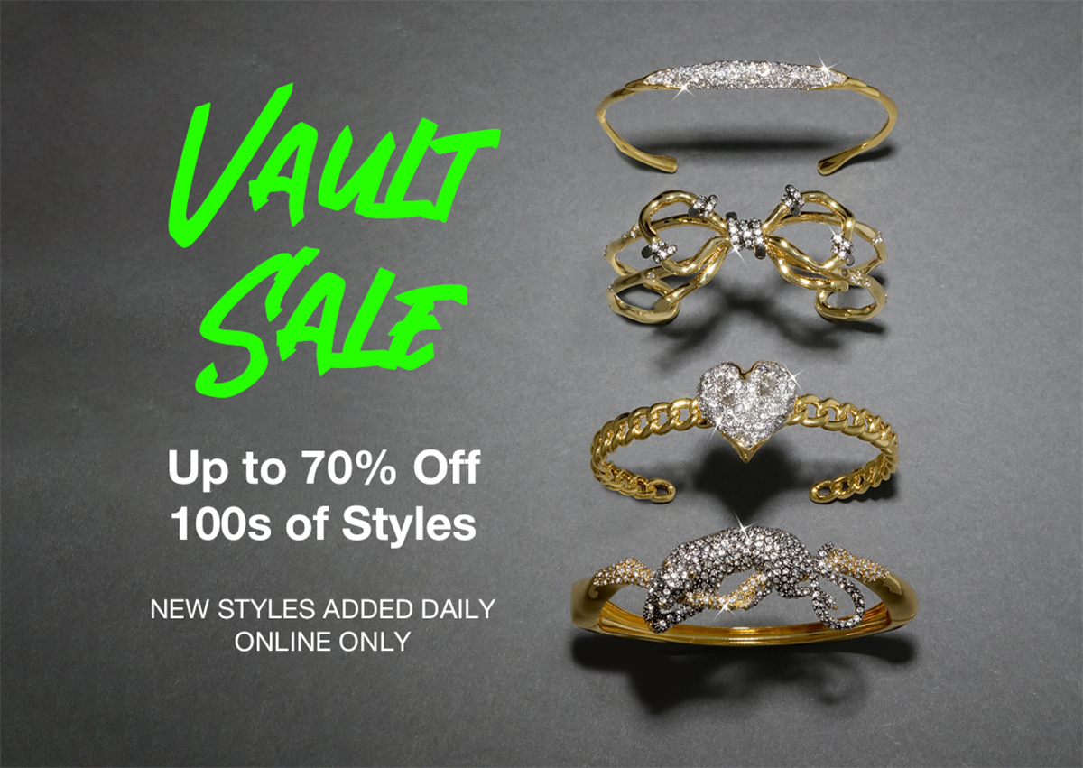 Vault Sale! Up to 70% Off 100s of Styles. New Styles Added Daily Online Only