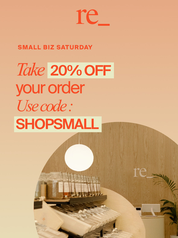 20% off to shop small