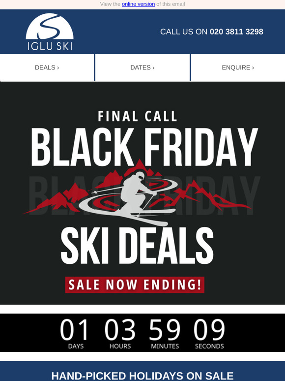 Final Call - Black Friday Ski Deals End Tomorrow 🕛⛷️