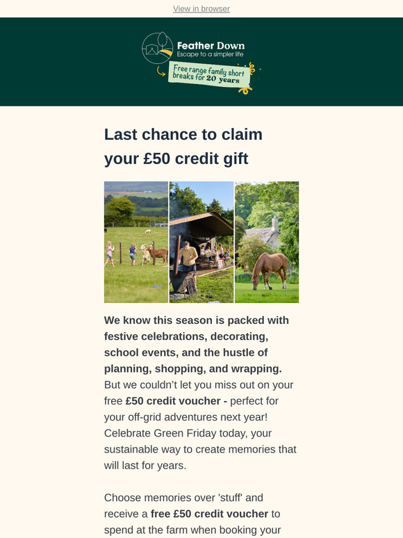 Last chance for your Green Friday offer 🍃
