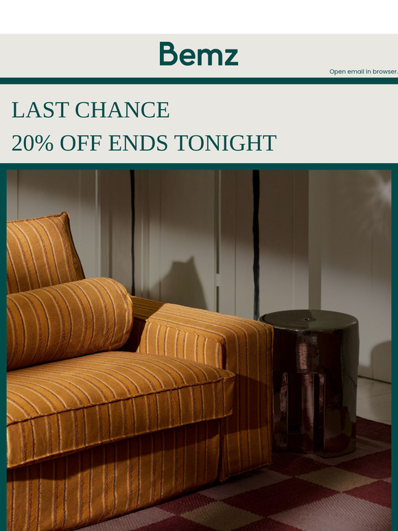 Hurry, 20% off ends today!
