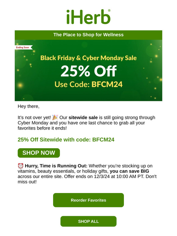 📣 Last Chance! 25% Off Sitewide Sale Extended Through Cyber Monday