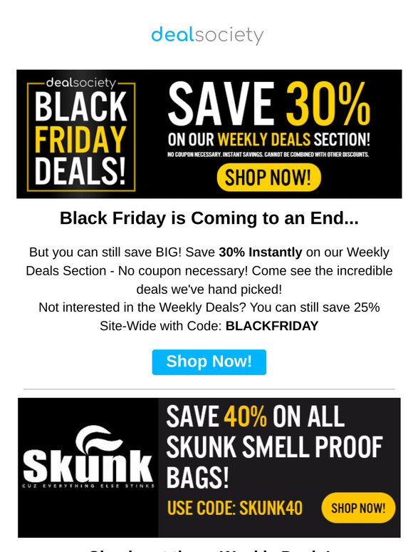 Last Chance to Save on This Weeks Deals!