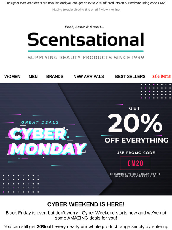 Cyber Weekend Is Here | 20% Off Everything!