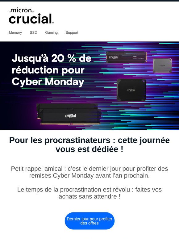 Dernier jour pour profiter de -20 %