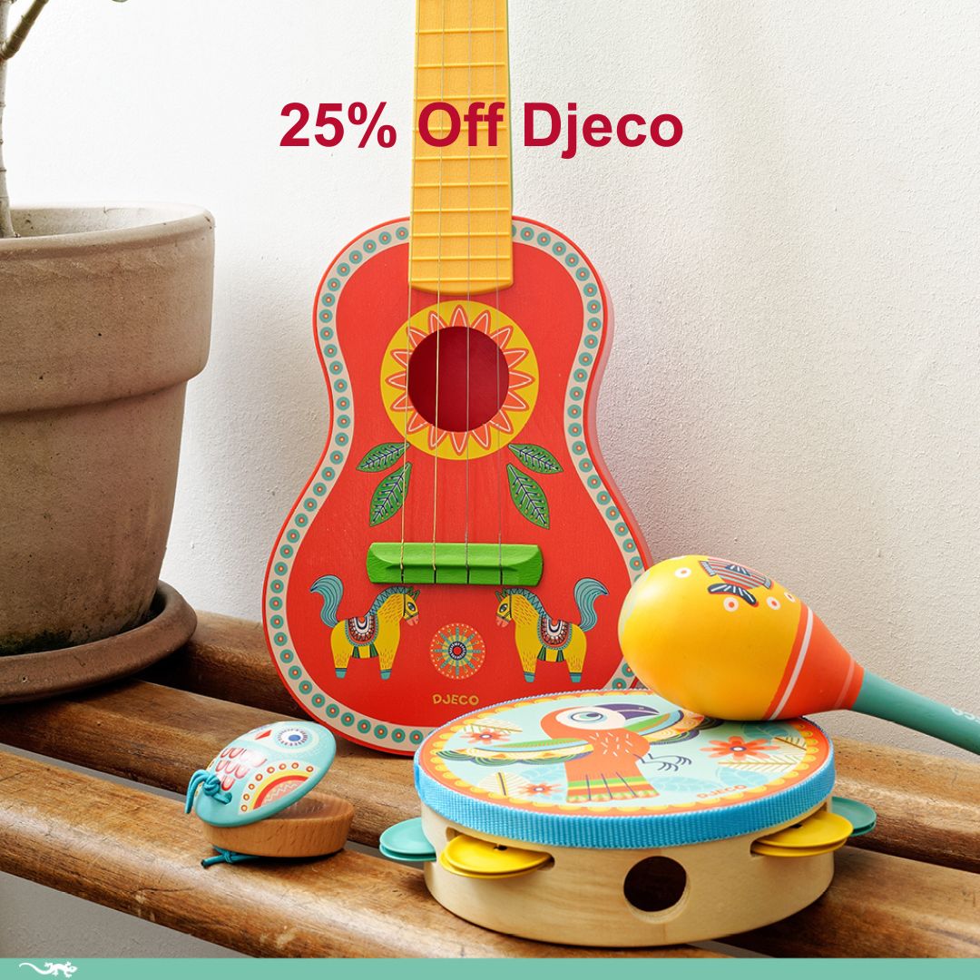25% Off Djeco Wood Music Toys, Umbrellas, Craft Kits, Toy Cars & More
