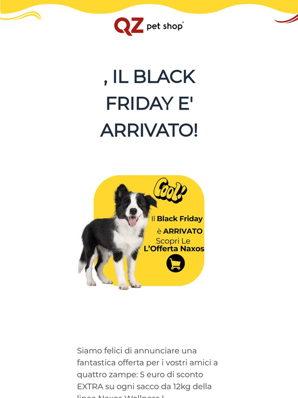 Ultima chiamata🐾 Black Friday: Questo mese 5 euro di sconto extra su tutti i Naxos da 12kg!