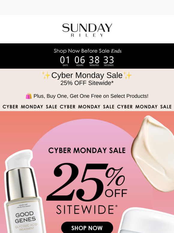 🚨 25% Off Sitewide*: Cyber Monday Sale!