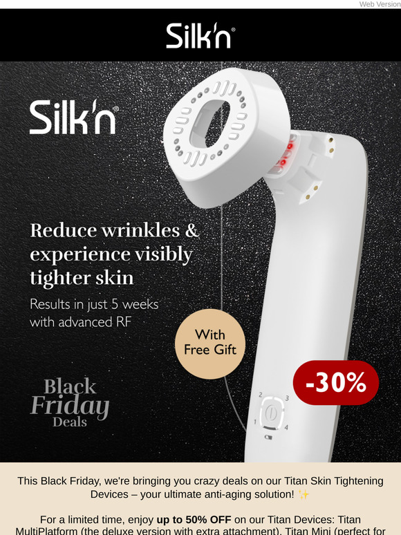 Black Friday Madness: Up to 50% OFF on Skin Tightening Devices + FREE Sleep Mask!