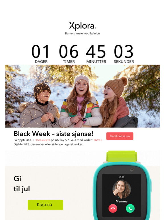 Haster! Black Week er snart over!