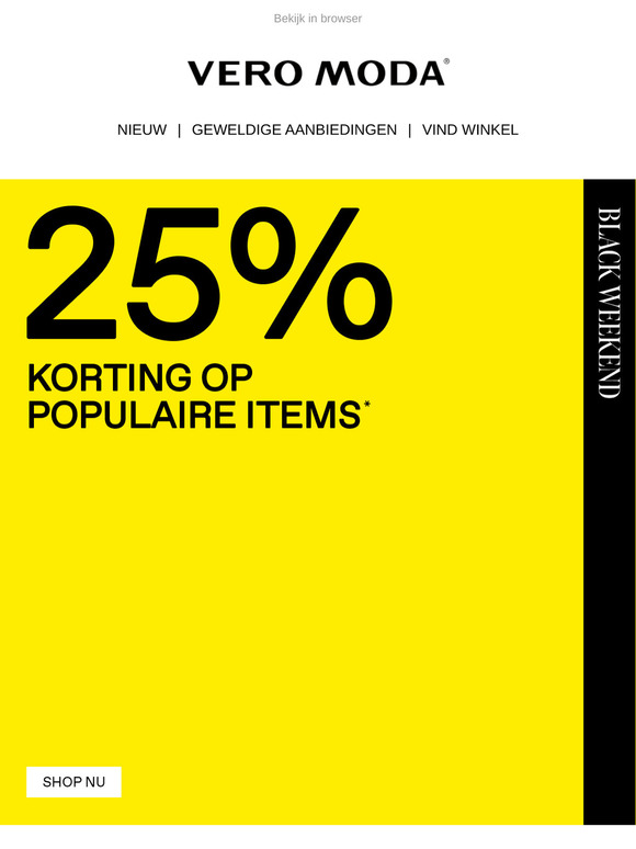 Eindigend vanavond: 25% korting op bestverkochte stijlen