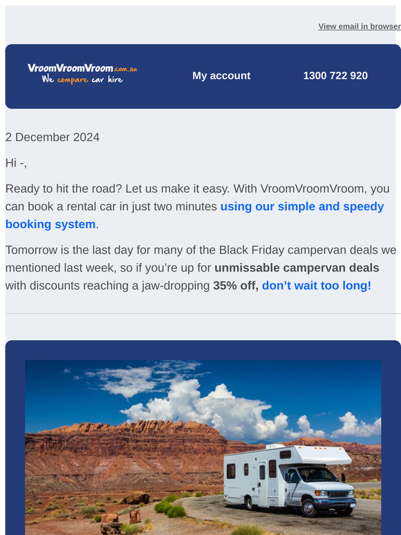 🚗 Last days on Black Friday Campervan Deals — don’t miss out!