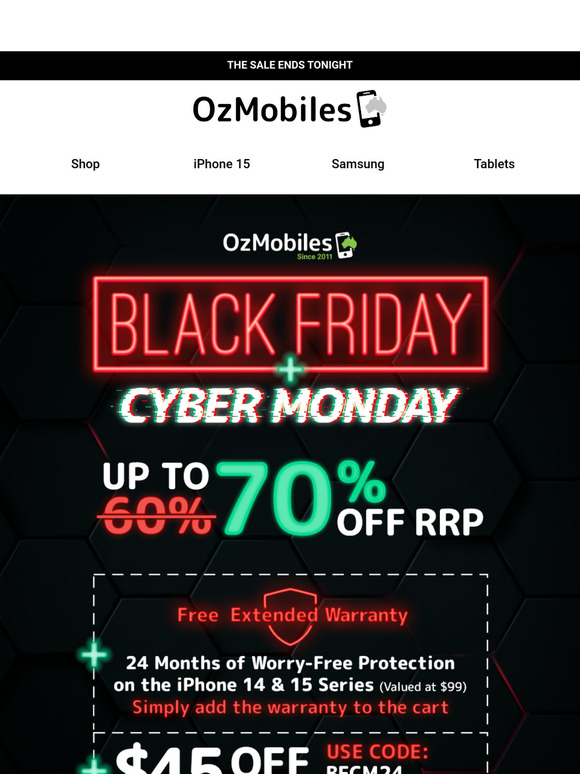 Last Chance: Black Friday–Cyber Monday Ends Tonight! ⏳