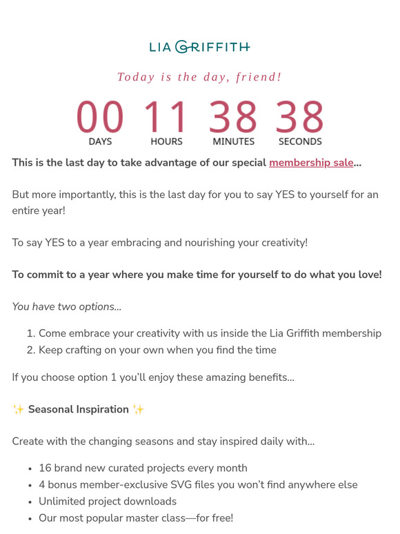 Act fast!